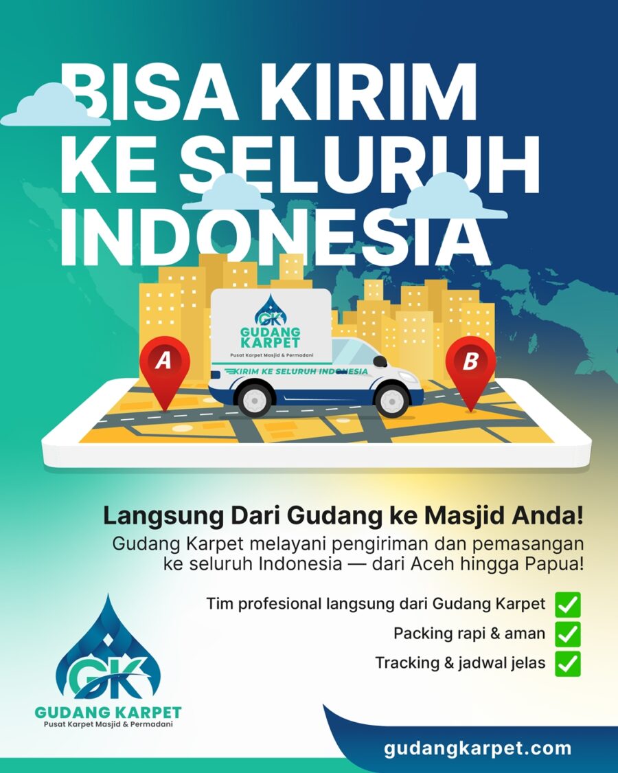 Gudang Karpet bisa kirim ke seluruh Indonesia