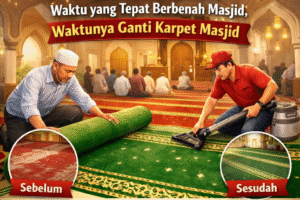 Ramadhan Waktu yang Tepat Berbenah Masjid, Waktunya Ganti Karpet Masjid